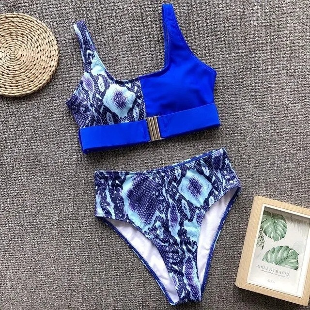 AIUJXK New 2019 Summer Leopard Neon Biquini Women Lingerie 2 Piece Swimsuit Summer Sexy High Waist Bra Set Ladies Underwear