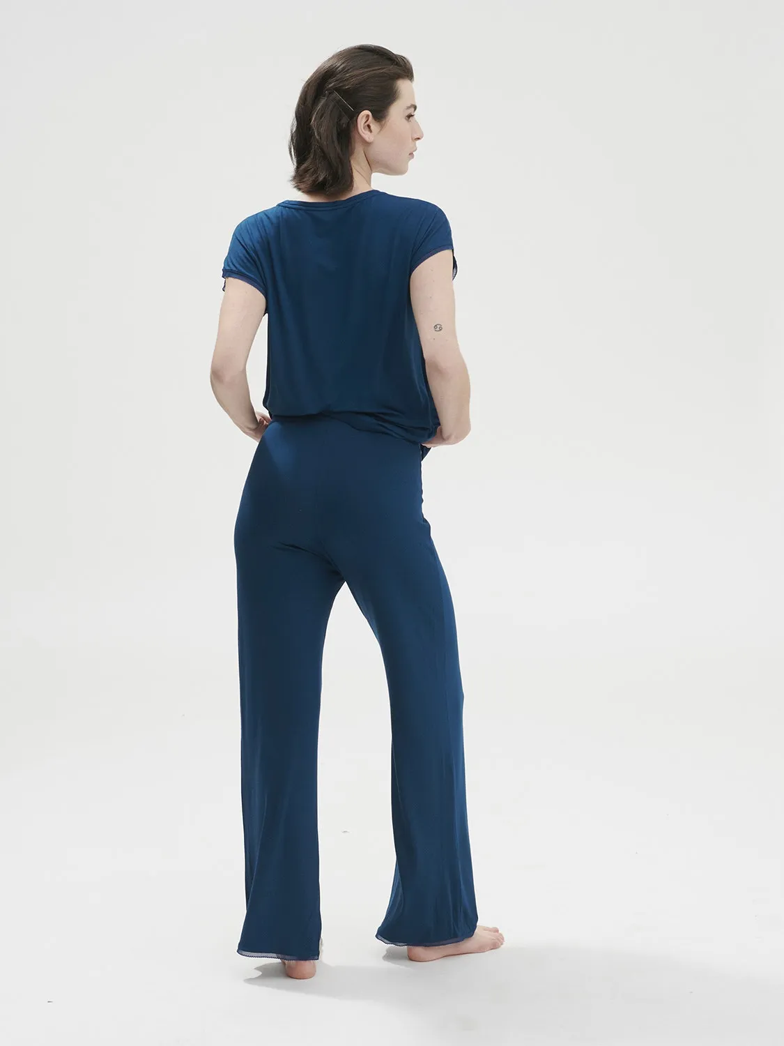 Aurore Short Sleeve Top - Poseidon Blue
