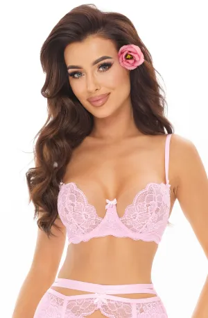 Axami Unlined Lace Bra On the Clouds Pink