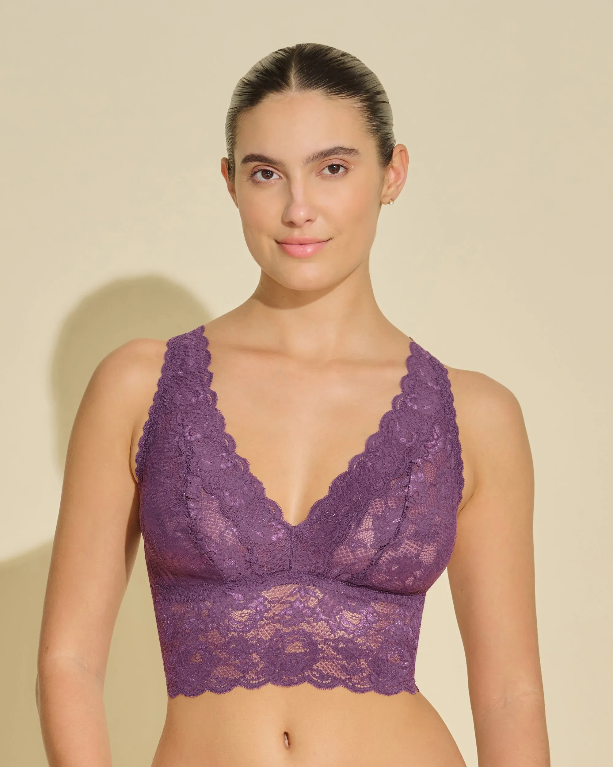 Bralette Alta Con Scollatura Profonda