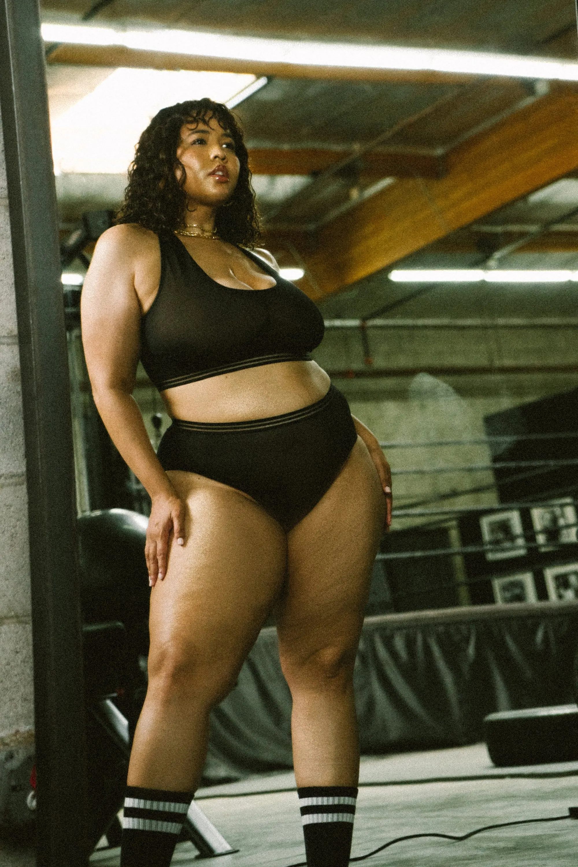 Chelsea Black Mesh Crop Top