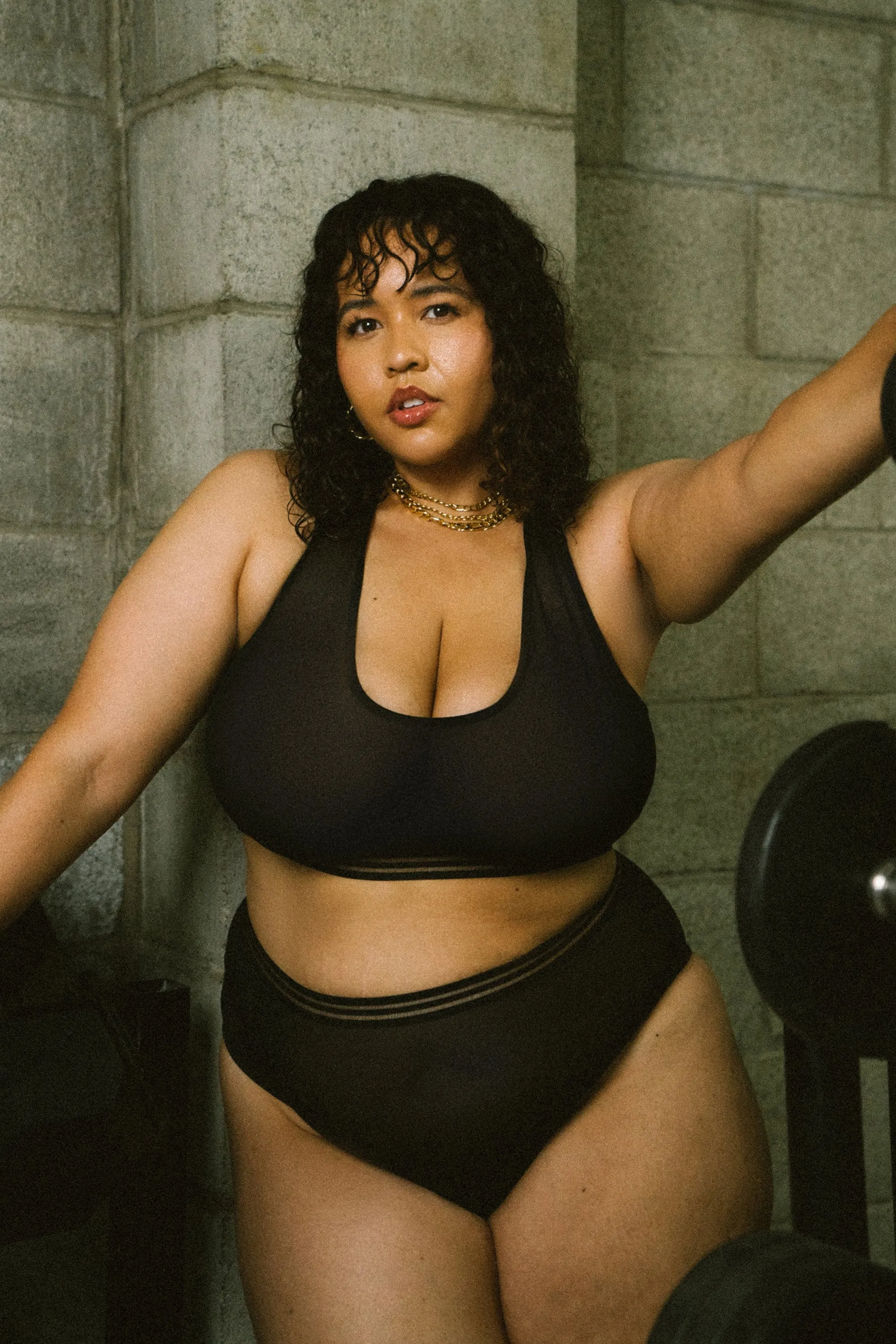 Chelsea Black Mesh Crop Top