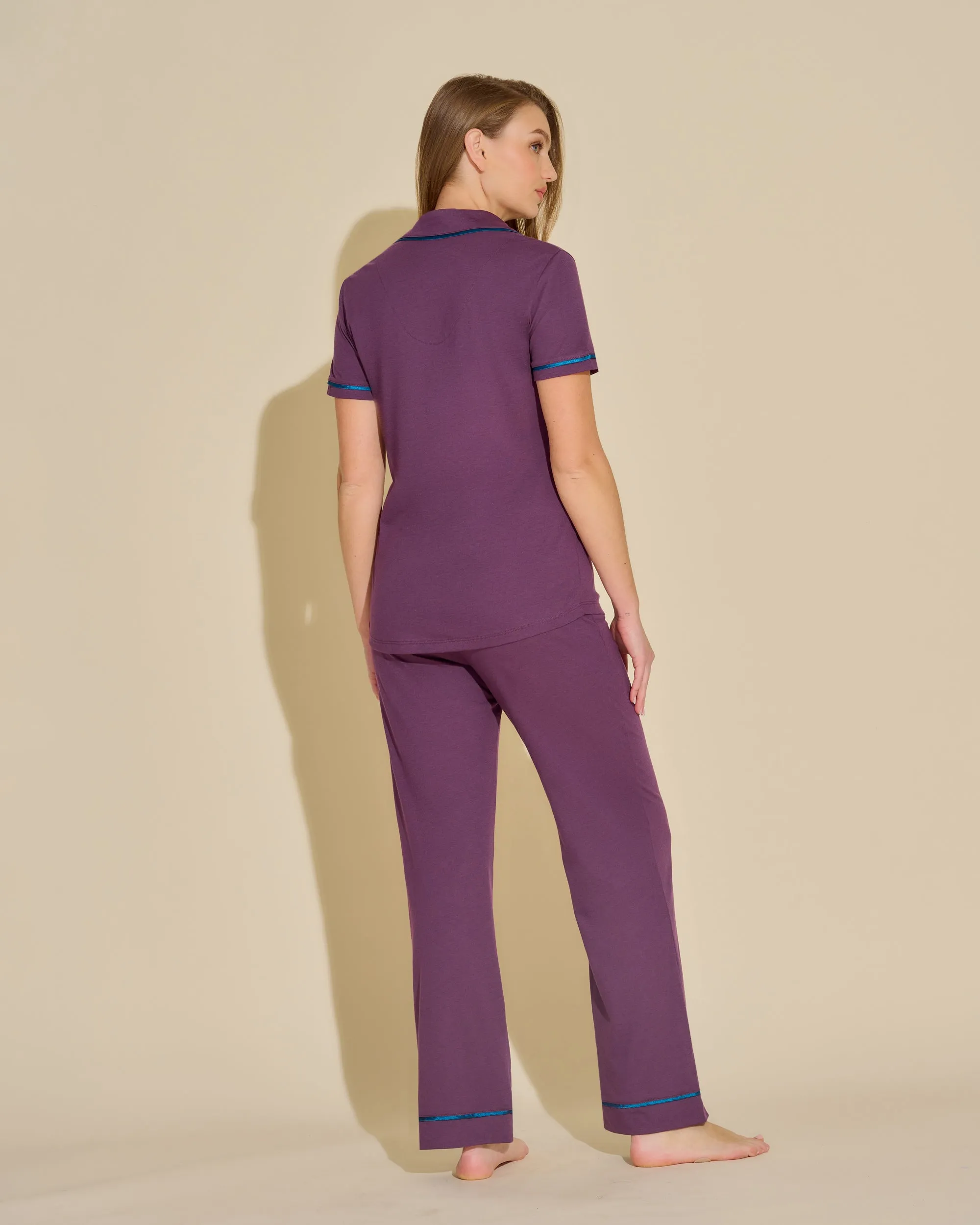 Conjunto De Pijama Con Camisa De Manga Corta Y Pantalones
