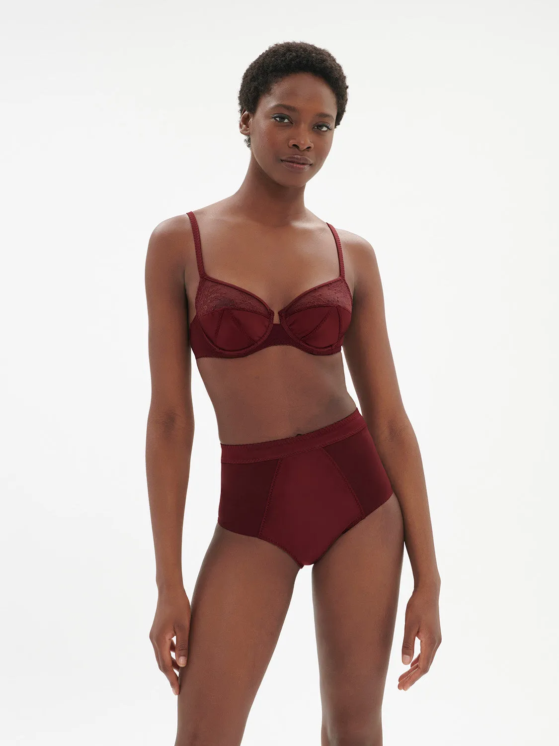 Eve Underwire Bra - Dark Red