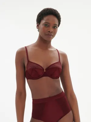 Eve Underwire Bra - Dark Red