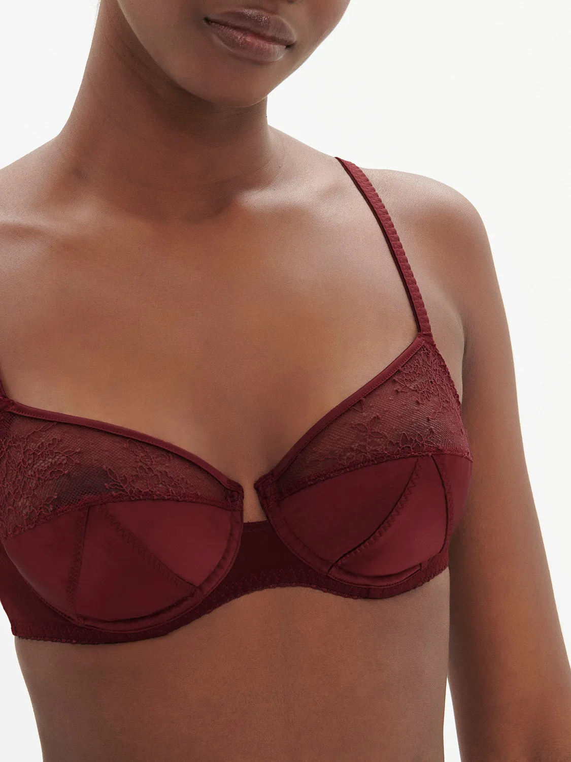 Eve Underwire Bra - Dark Red