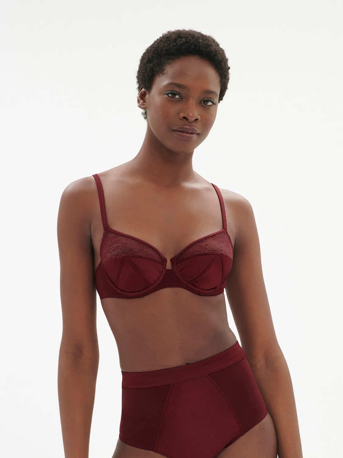 Eve Underwire Bra - Dark Red