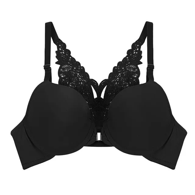 Fashion Sexy Bra Super Push Up Bra Front Closure  Bras For Women Butterfly Racerback Brassiere Small Breast Push Up Biustono Hot