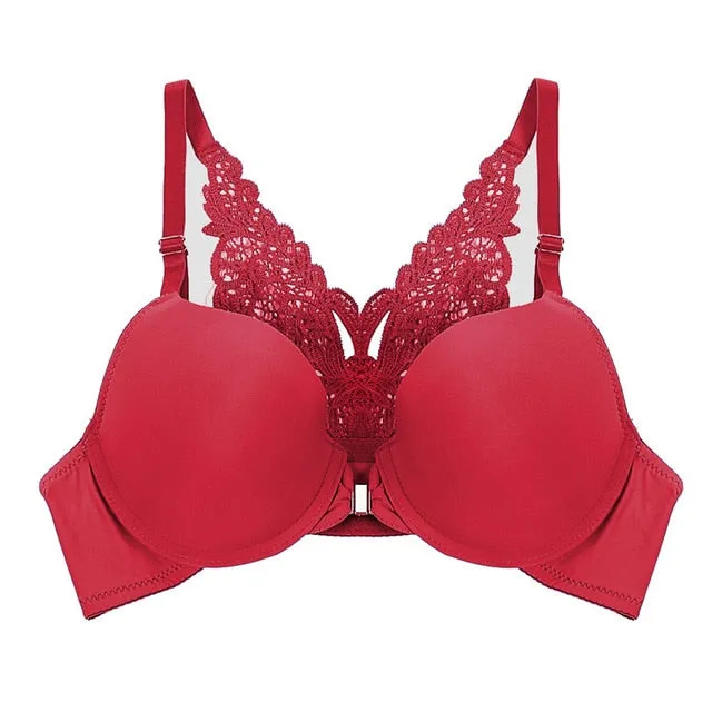 Fashion Sexy Bra Super Push Up Bra Front Closure  Bras For Women Butterfly Racerback Brassiere Small Breast Push Up Biustono Hot