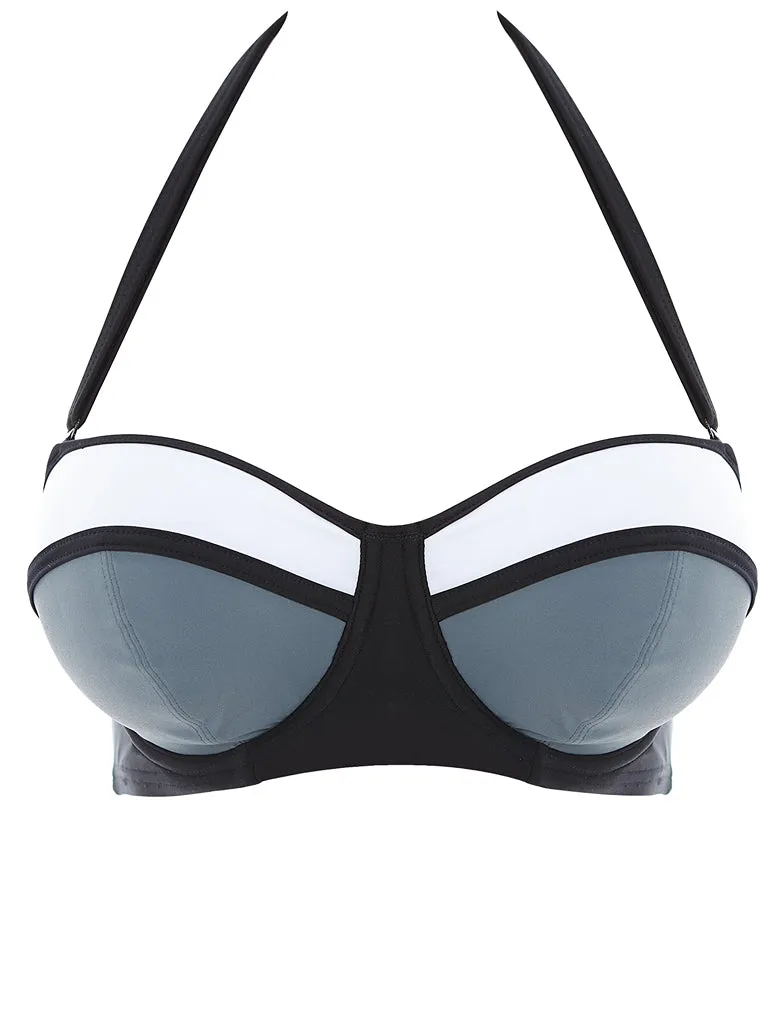 Freya Swim Bondi AS3963 Black Underwire Padded Bandeau Bikini Top Swimwear