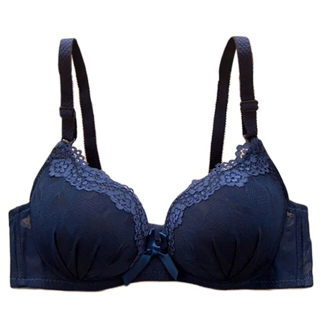 Hot Sexy Women Bra  Fashion Lace Floral Bralette Bras Girls Sweet Wire Free Bra Lingerie Underwear