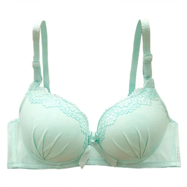 Hot Sexy Women Bra  Fashion Lace Floral Bralette Bras Girls Sweet Wire Free Bra Lingerie Underwear