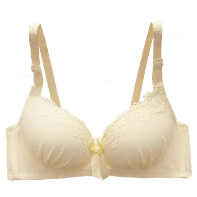 Hot Sexy Women Bra  Fashion Lace Floral Bralette Bras Girls Sweet Wire Free Bra Lingerie Underwear