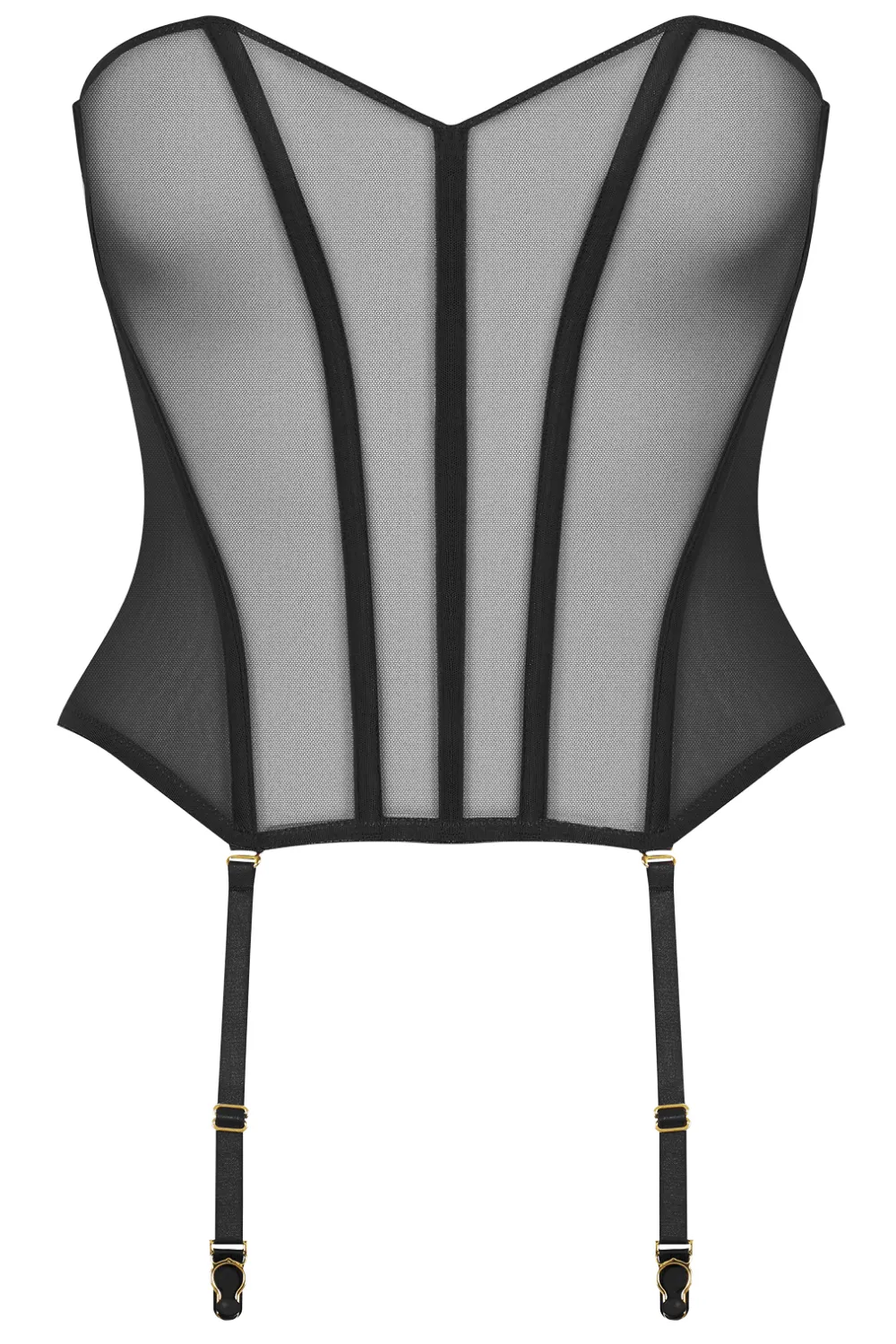 L'Amoureuse Corset with Suspenders. Size L (UK 10-12)