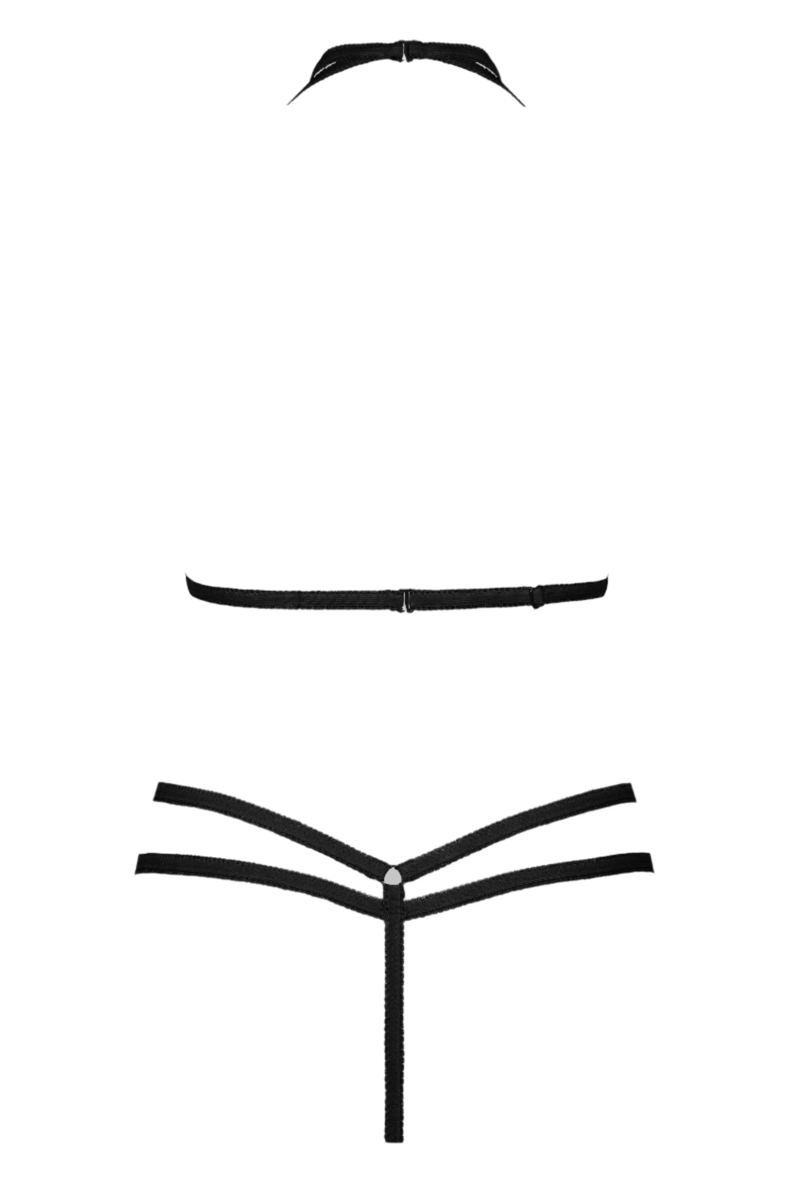 Le Petit Secret (Black) Harness and Thong Set