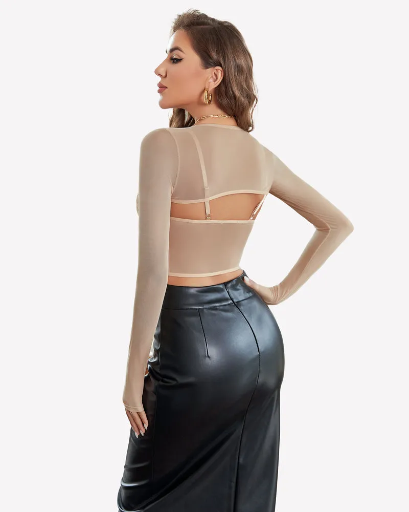 Mesh Crop Top 2 Pieces Sets