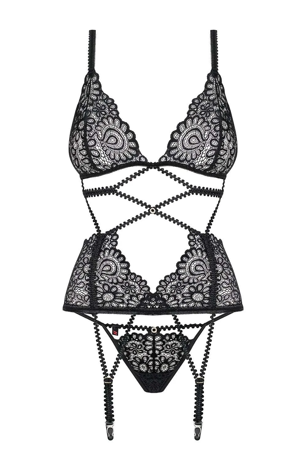 Mixty Corset & Thong. Size L-XL (UK 12-14)