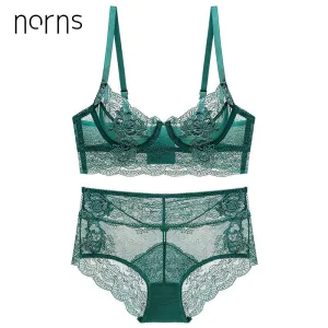 Norns Women Bra Set Models French Sexy Thin Gathering Adjustment Lace Underwear Set High Waist Lingerie