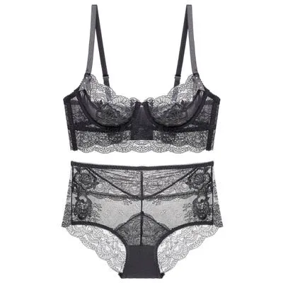 Norns Women Bra Set Models French Sexy Thin Gathering Adjustment Lace Underwear Set High Waist Lingerie