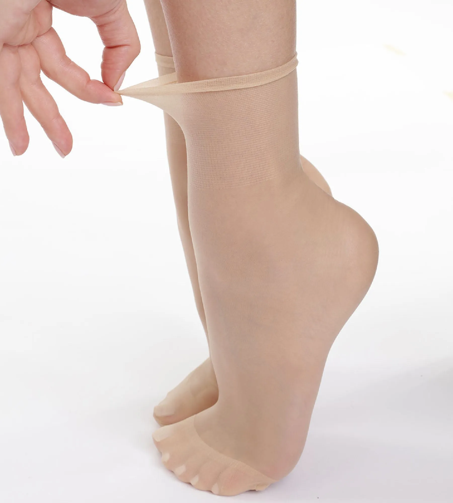 Pack of 2 Sublim 14 shimmer ankle highs in capri