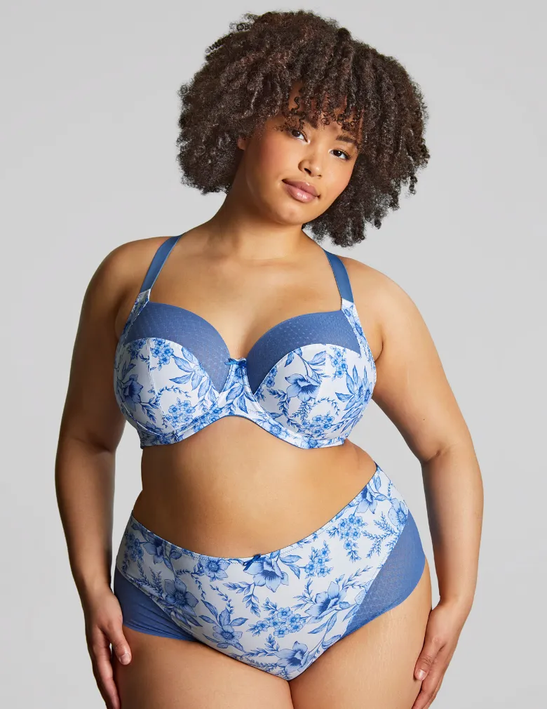 Panache Sculptresse Bliss 10682 Blue Floral Deep Brief