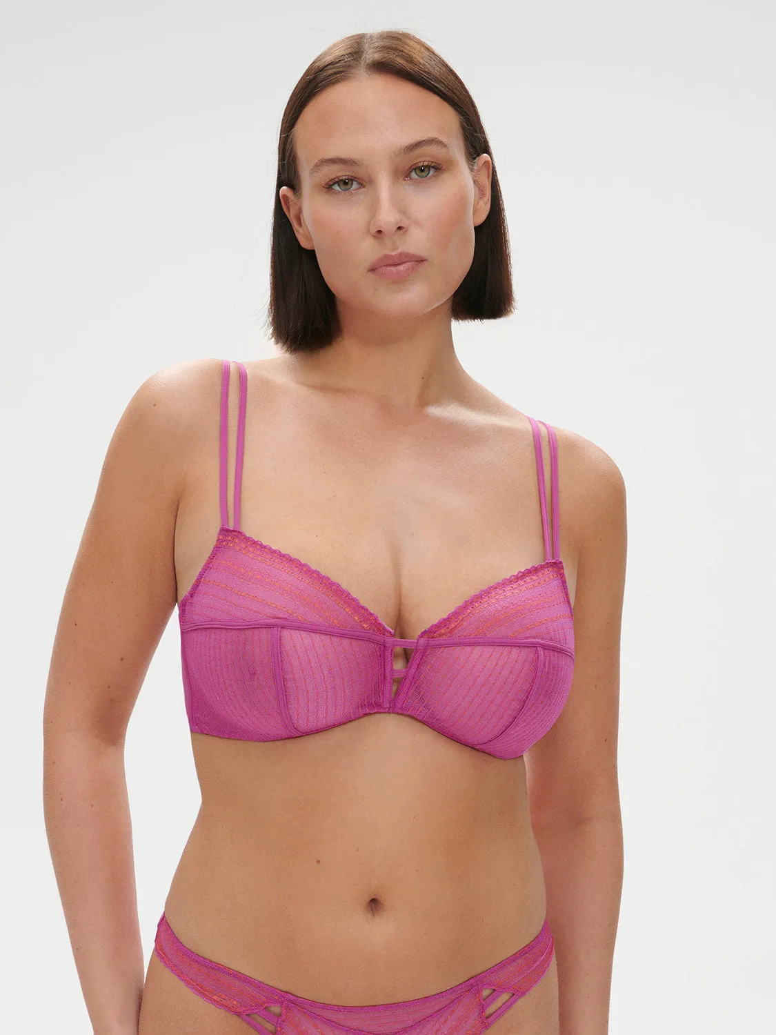 Pia V-Shaped Underwire - Energy Pink