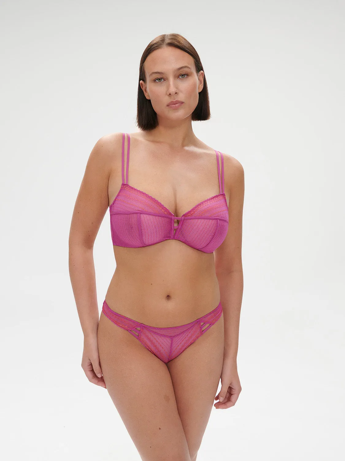 Pia V-Shaped Underwire - Energy Pink