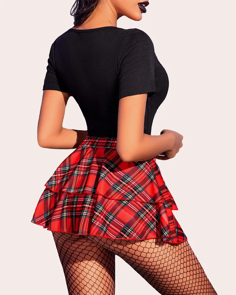 Pleated Mini Ruffle Lingerie Skirts (DE Only)