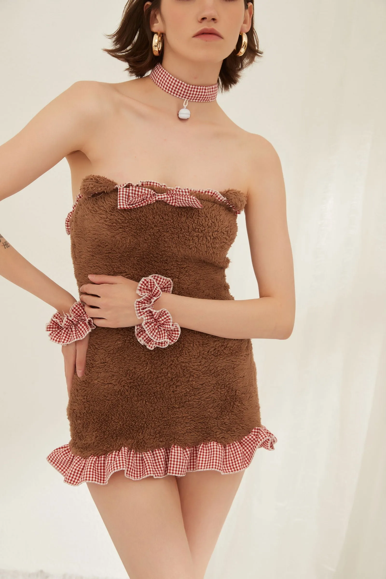 Sexy Fluffy Bear Bodycon Dress