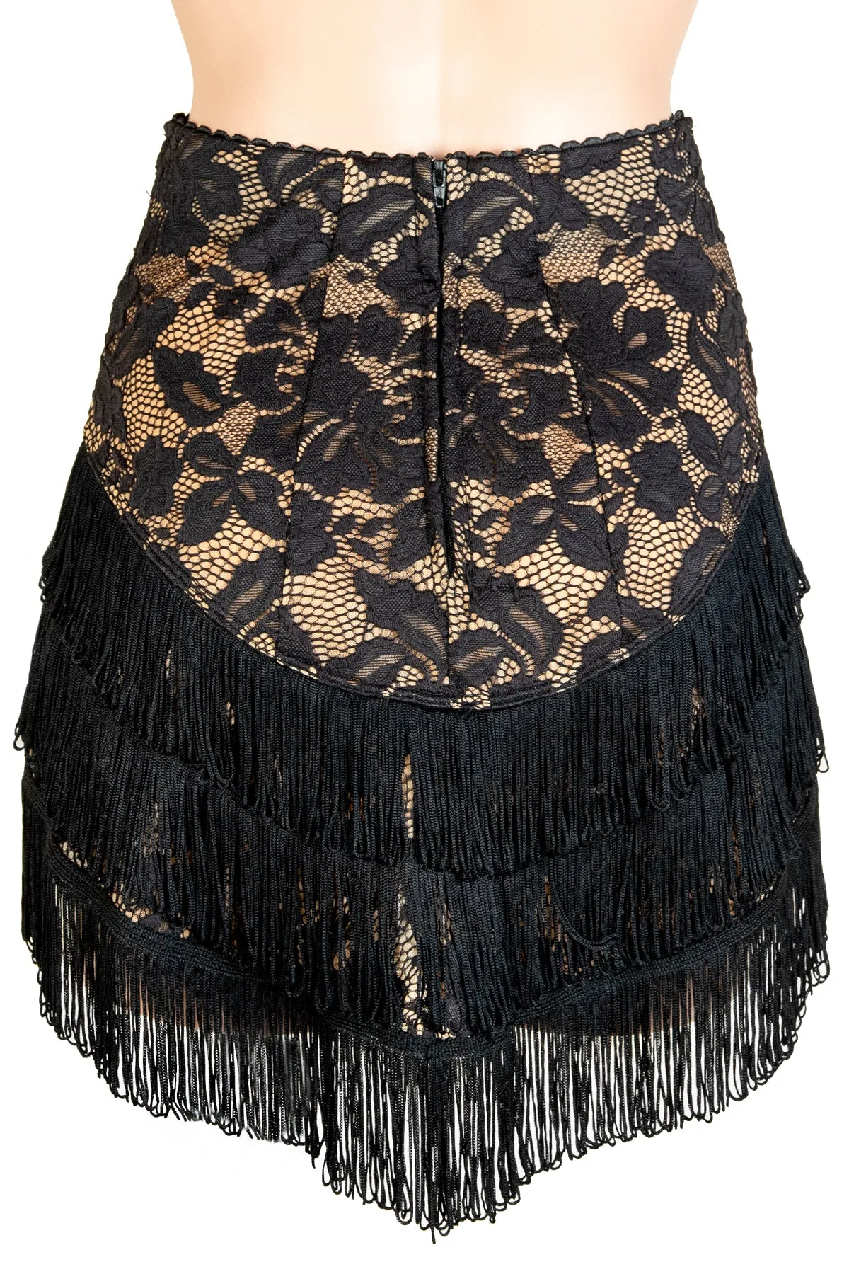 Stretch Lace Flapper Skirt