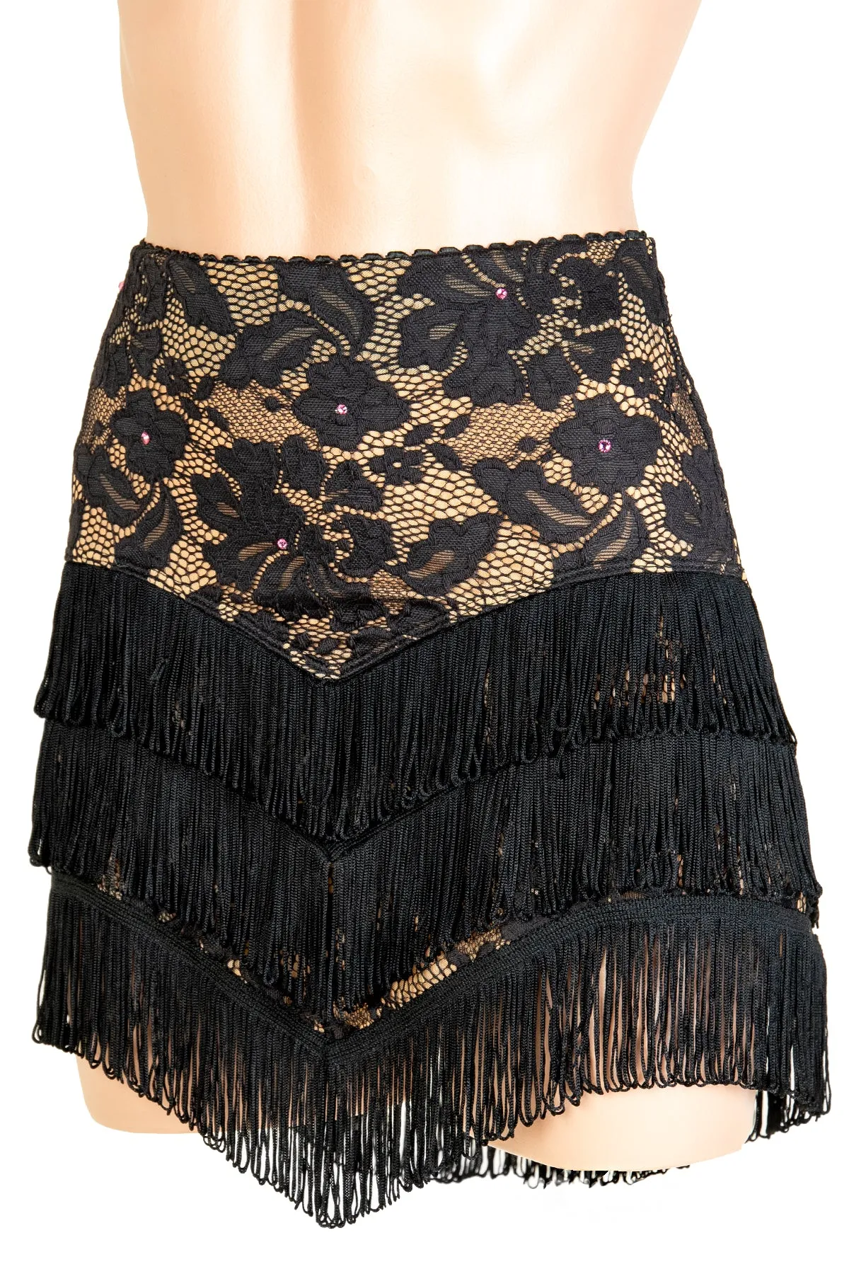 Stretch Lace Flapper Skirt