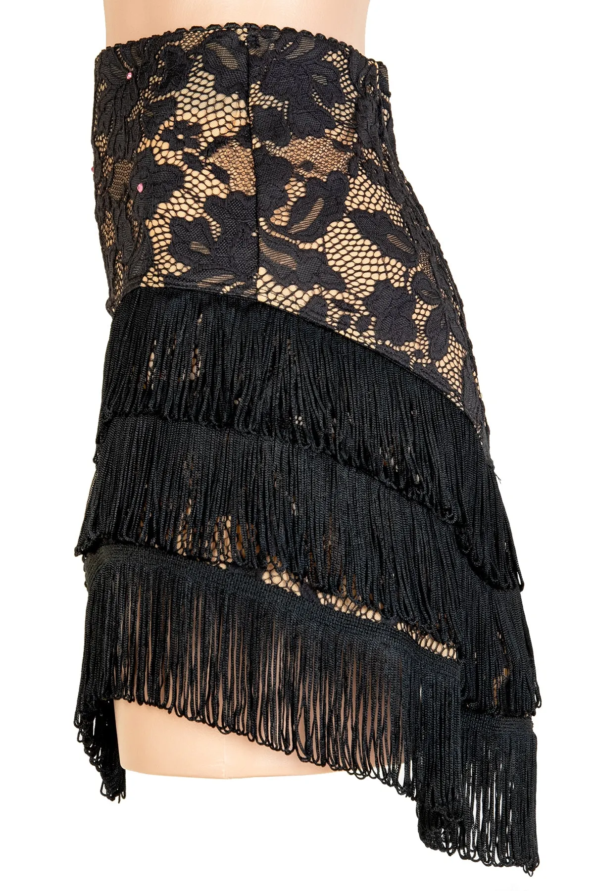 Stretch Lace Flapper Skirt