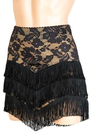 Stretch Lace Flapper Skirt