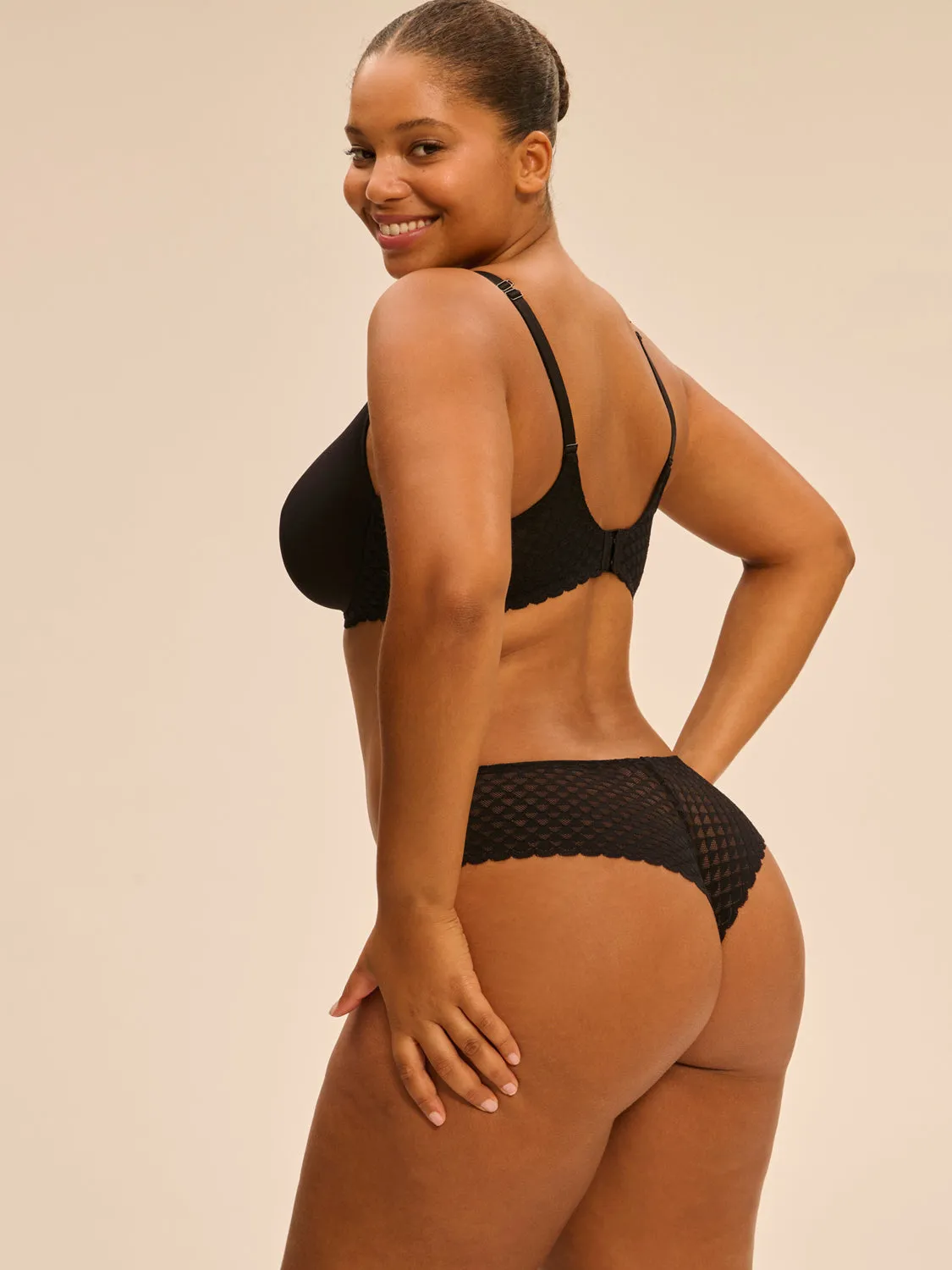 Subtile Low-Cut Boyshort - Black