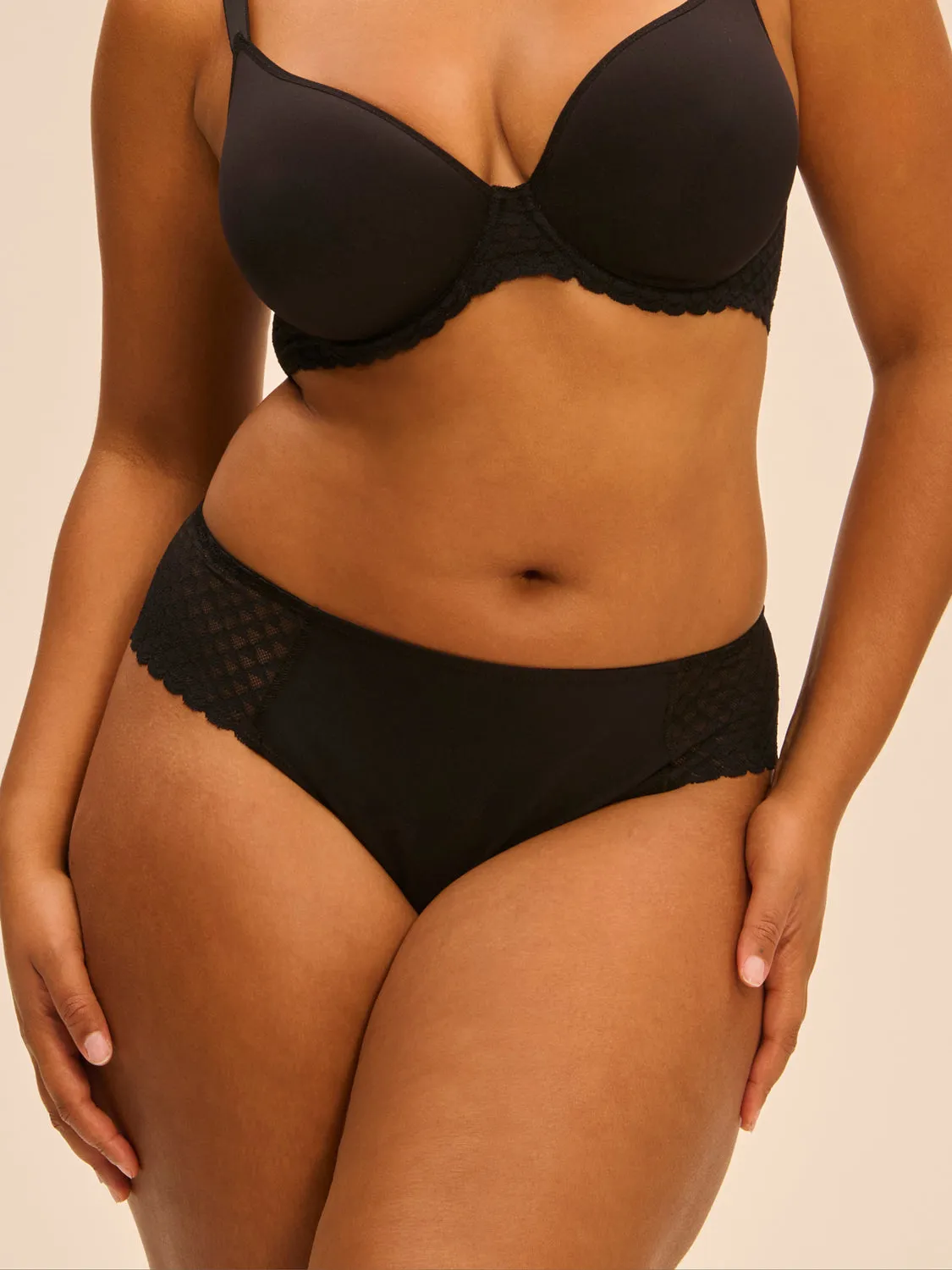 Subtile Low-Cut Boyshort - Black