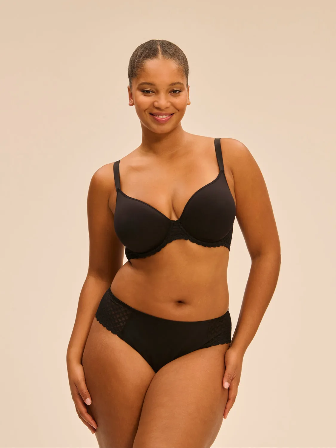 Subtile Low-Cut Boyshort - Black