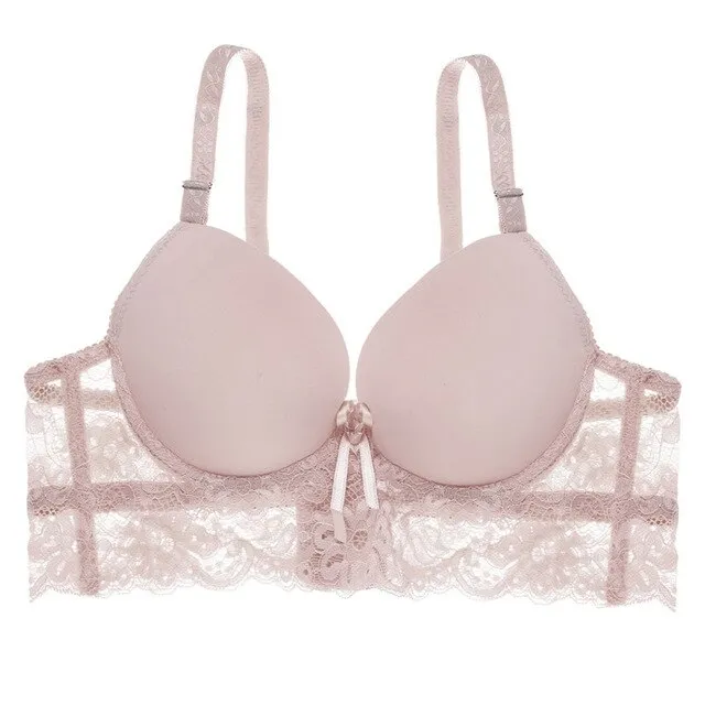 Women Fashion Lace Bra Patchwork Bralette Push Up Bra Cotton Seamless Intimates Female Bra Tops Lingerie For Lady Plus Size 2019