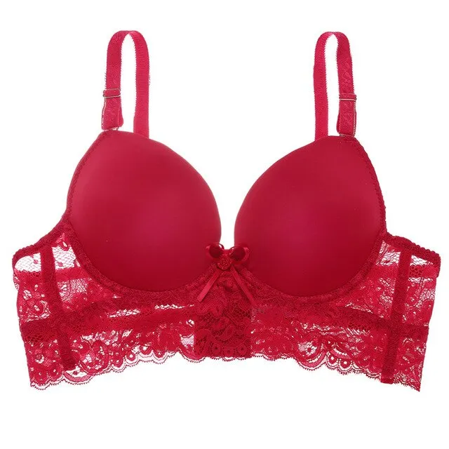 Women Fashion Lace Bra Patchwork Bralette Push Up Bra Cotton Seamless Intimates Female Bra Tops Lingerie For Lady Plus Size 2019